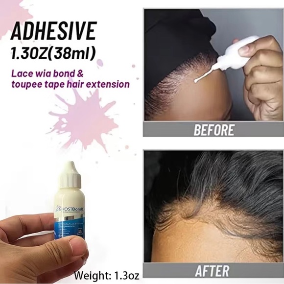 4 pack Ghost bound 1.3oz -Invisible Wig glue Bonding Glue up to 9 month supply - Picture 3 of 5